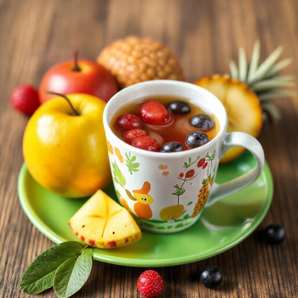 Servírování ovocného čaje